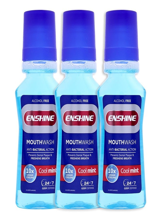 Enshine Mouthwash | Daily Use Mouthwash With Menthol, Thymol & Eucalyptus Oil | 10x Longer Cooling Sensation | Fights Germs & Plaque - 150ml Pack 3 - Image 1
